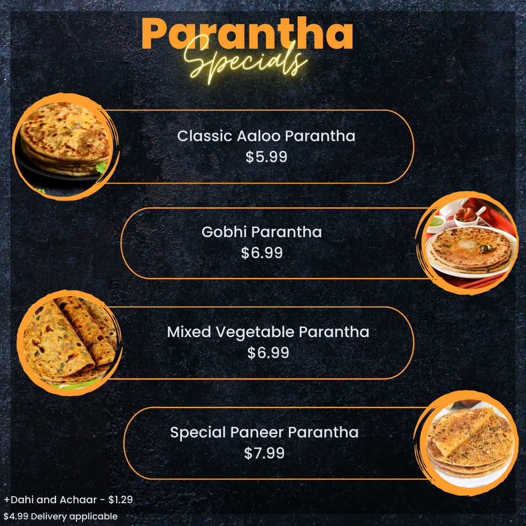Dhaba Style Parantha Specials (By TiffinPros)